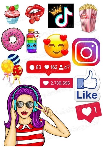Social media tortenbild - media,