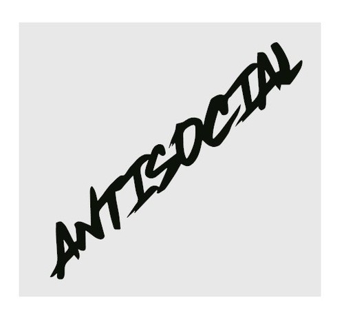 Aufkleber antisocial 18cm - aufkleber,