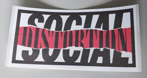 Social distortion aufkleber - social,