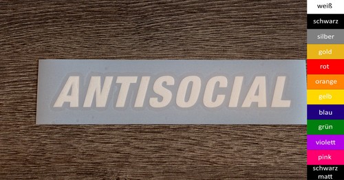 20cm antisocial sticker - 20cm,