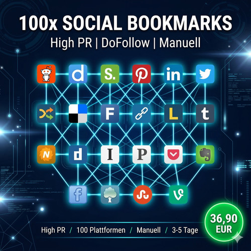 100x social bookmarks high - bookmarks, pr