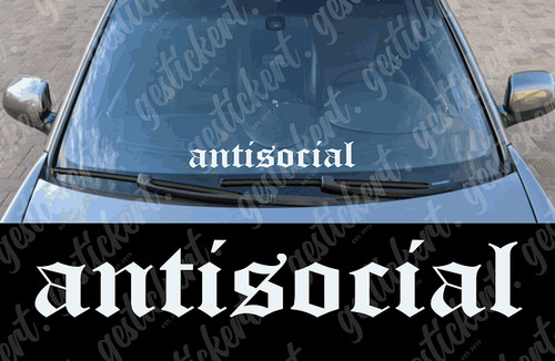 Antisocial aufkleber - 55,