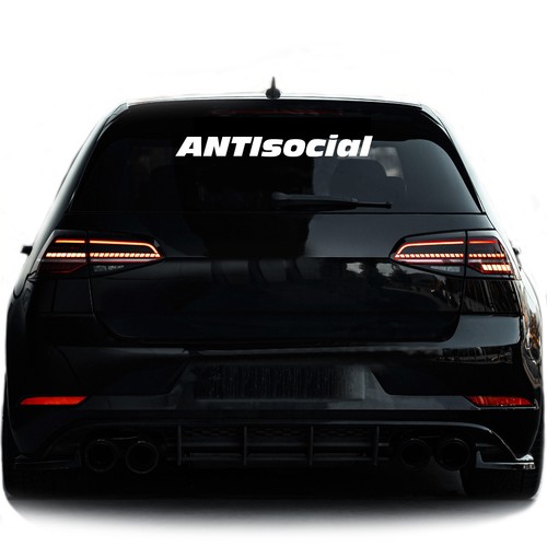 Autoaufkleber antisocial - autoaufkleber,