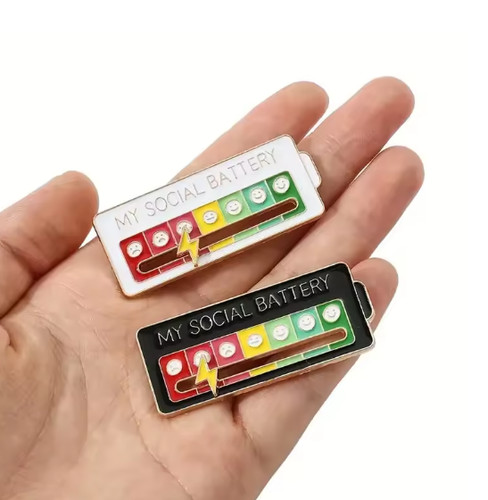 Social battery pin - social,