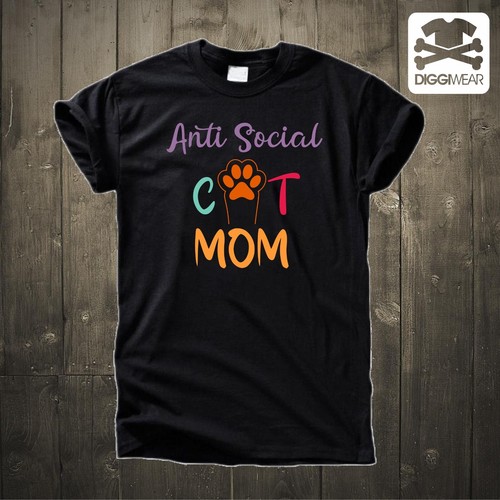 Anti social cat mom katze - social,