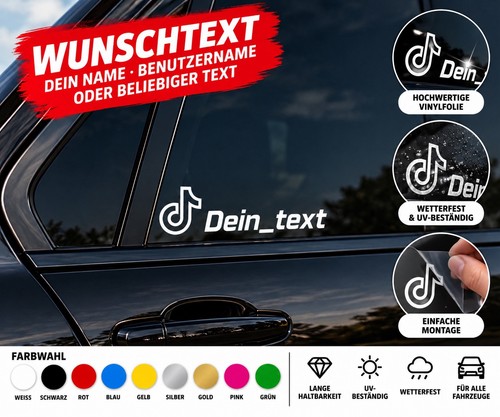 Tiktok auto aufkleber - 2x,