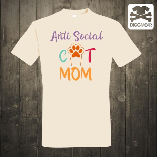 Anti social cat mom - social,