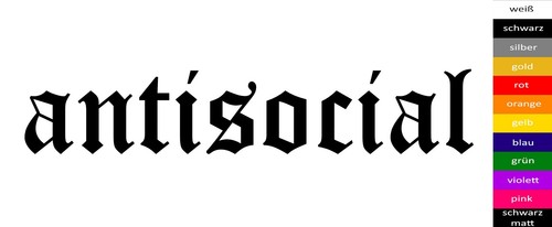 40cm antisocial sticker - 40cm,