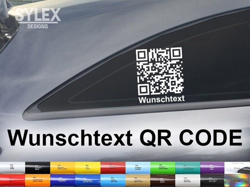 Wunschtext code aufkleber - qr,