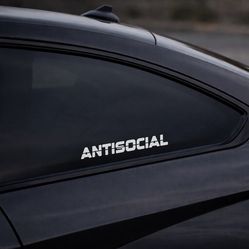 Antisocial auto aufkleber - antisocial,