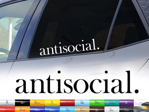 Antisocial aufkleber 2x - aufkleber,