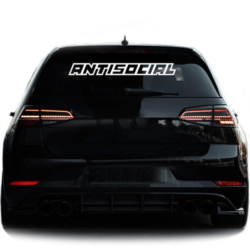 Aufkleber antisocial sticker - antisocial,